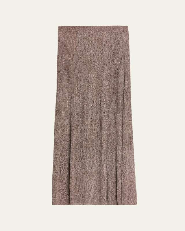 Renae Metallic Knit Maxi Skirt